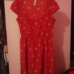 Fun red bicycle dress